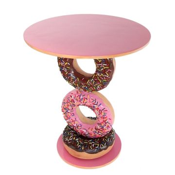 Tisch mit Donutständer Rosa vergrößert
