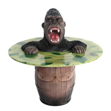 Wütender Gorilla Fasstisch lebensgroß