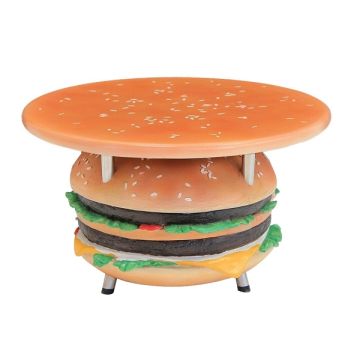 Tisch mit Burgerständer und großer Fläche vergrößert