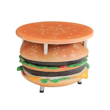 Tisch mit Burgerständer und kleiner Fläche vergrößert