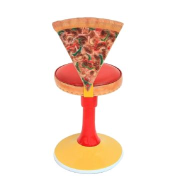 Stuhl mit Pizzastücklehne vergrößert