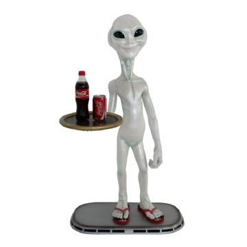 Alien Butler mit Tablett unten lebensgroß