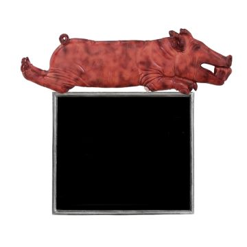 Schwein gebraten Angebotstafel lebensgroß