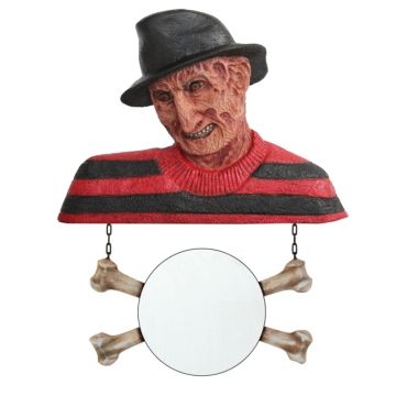 Monster Freddy Krüger Spiegel mit Knochen lebensgroß