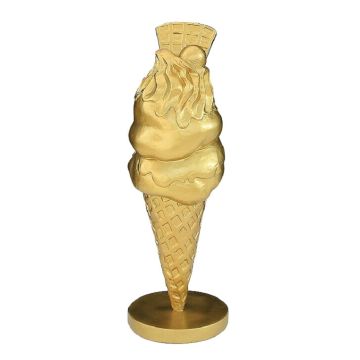 Eis mit Waffel Gold groß vergrößert