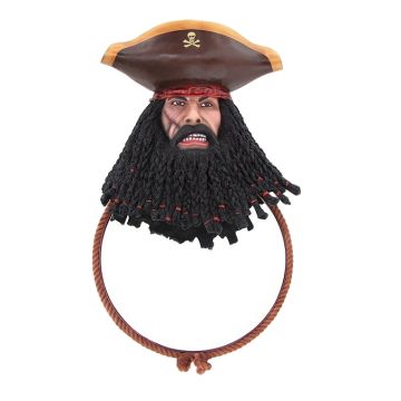 Pirat Blackbeard Spiegel Rund lebensgroß