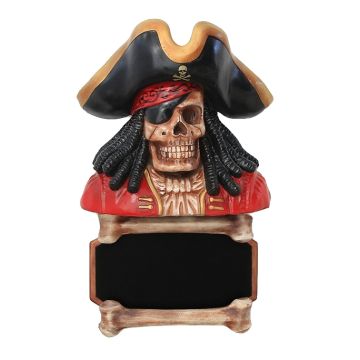 Knochen Angebotsschild mit Piratenskelett lebensgroß