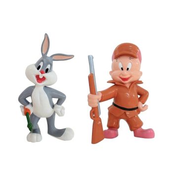Bugs Bunny und Elmer lebensgroß