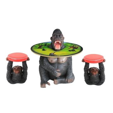 Gorillatisch mit Affenhockern lebensgroß