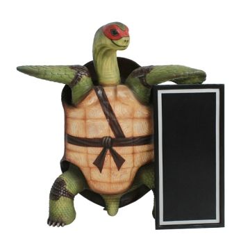 Schildkröte Ninja Angebotstafel lebensgroß