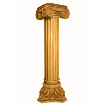 Säule mit Riffeln Gold klein lebensgroß