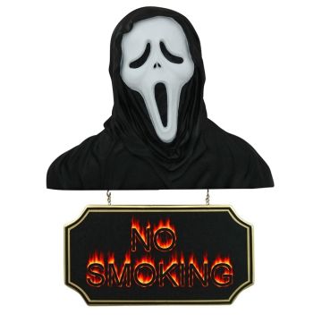 Monster Scream Büste mit *No Smoking*Schild lebensgroß