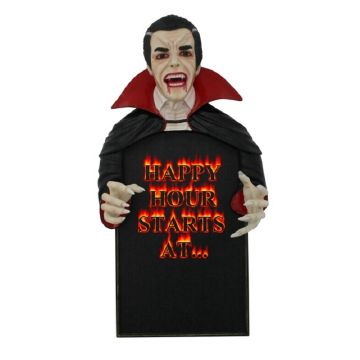 Dracula Happy Hour Angebotstafel  lebensgroß