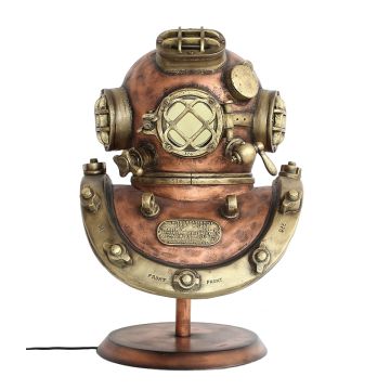 Taucherhelm groß Lampe auf Ständer  lebensgroß