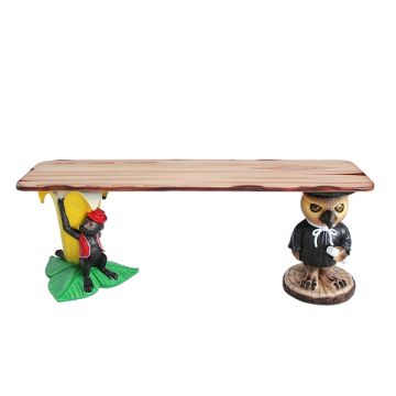 Bank Banane und Eule verkleinert