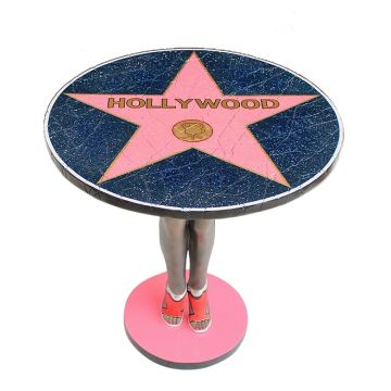 Hollywoodtisch mit Frauenbeine Ständer lebensgroß