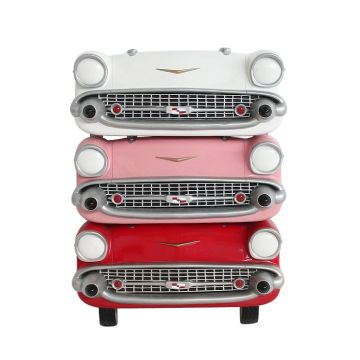 Wanddeko Chevy Rot, Rosa und Weiß verkleinert