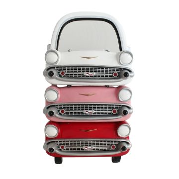 Spiegel Chevy Rot, Rosa und Weiß verkleinert