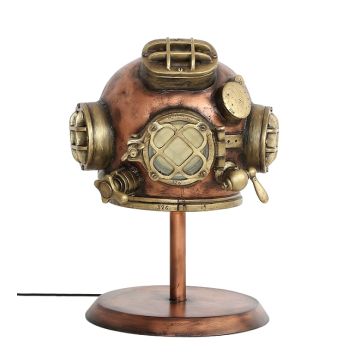 Taucherhelm klein Lampe auf Ständer lebensgroß
