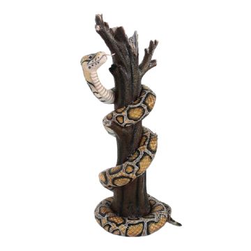Schlange Python auf Baum  lebensgroß