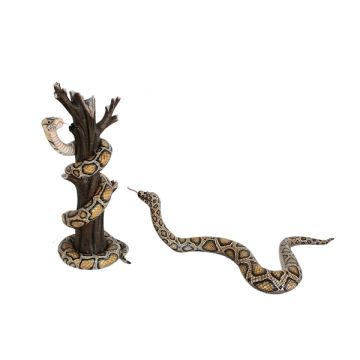 Python auf Baum und Schlange lebensgroß