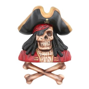 Piratenskelett mit Knochen Wanddeko lebensgroß