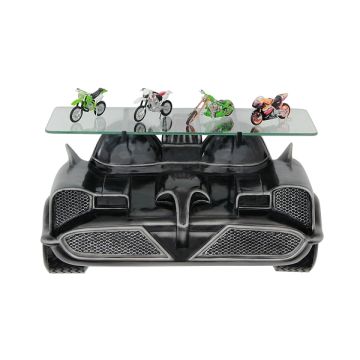 Wandregal Batmobil Schwarz mit Glassplatte verkleinert