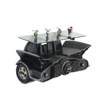 Wandregal Batmobil mit Flügeln Schwarz mit Glasplatte verkleinert