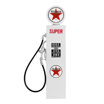 Oldschool Tankstelle Weiß als Wanddeko groß lebensgroß