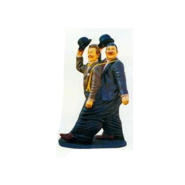 Dick und Doof zusammen in einer Hose verkleinert