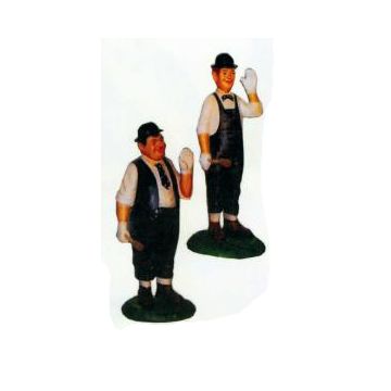 Dick und Doof einzeln winkend verkleinert