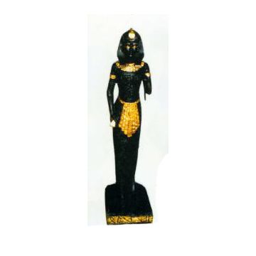 stehende Ägypterin Schwarz Gold verkleinert