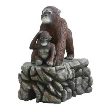 Orangutan mit Baby lebensgroß