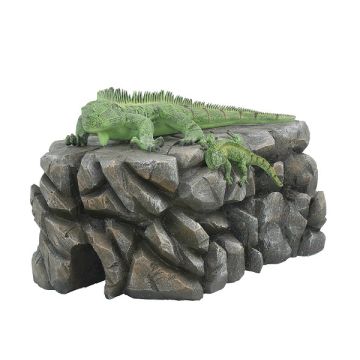 Echse mit Baby lebensgroß