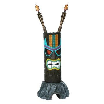 Tiki Maske auf Stein 4 lebensgroß