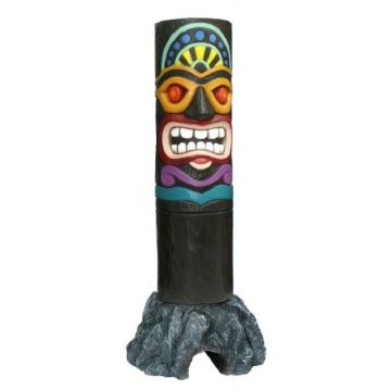 Tiki Maske auf Stein 9 lebensgroß