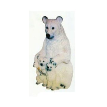 stehende Eisbärfamilie klein verkleinert