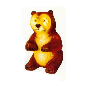 großer Braunbär sitzend verkleinert