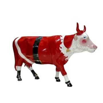 Kuh Weihnachtsmann lebensgroß