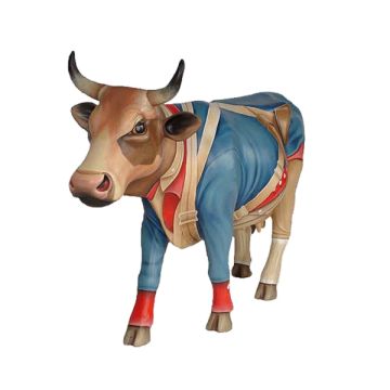 Kuh Cowboy lebensgroß