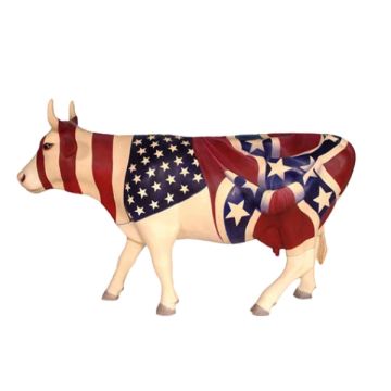 Kuh Amerikaflaggen lebensgroß