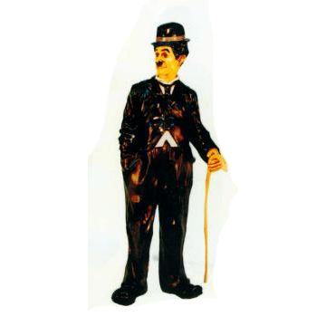 Charlie Chaplin erstaunt mit Stock verkleinert