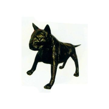 schwarzer großer Bullterrier Kampfhund lebensgroß