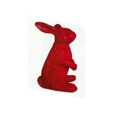 roter mittelgroßer Osterhase vergrößert