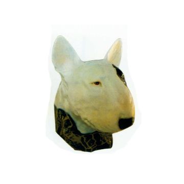 Bullterrierkopf Kampfhund lebensgroß