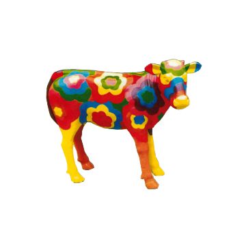 Kalb im FlowerPower Look lebensgroß