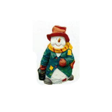 Schneemann in winterlicher Kleidung verkleinert