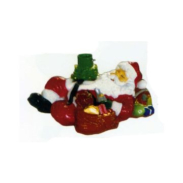 Weihnachtsmann schlafend als Tannenbaumständer verkleinert
