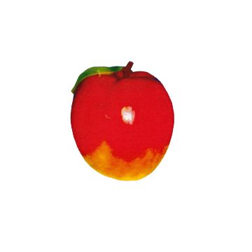 großer roter Apfel vergrößert