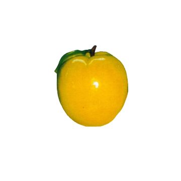 großer gelber Apfel vergrößert